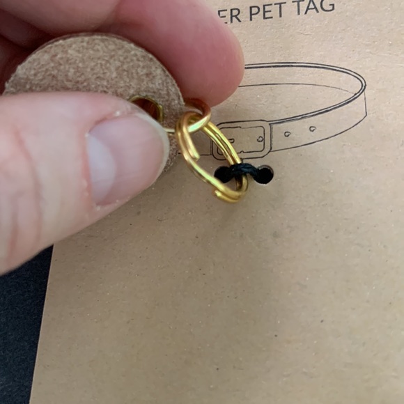 Leather Pet Tag, ‘Talk To The Tail’. - Picture 5 of 5